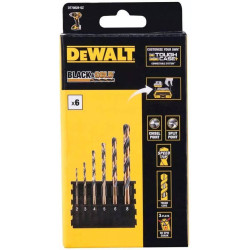 Свердла по металу DeWalt BLACK&GOLD DT70828 7 шт діаметри 2-8 мм HSS-G швидкий початок свердління Свердла по металу DeWalt BLACK&GOLD DT70828 7 шт діаметри 2-8 мм HSS-G швидкий початок свердління