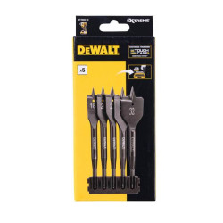 Касета з перовими свердлами DeWALT DT70832 діаметр 18-32 мм 5 штук хром-ванадієвий сплав Tough Case Касета з перовими свердлами DeWALT DT70832 діаметр 18-32 мм 5 штук хром-ванадієвий сплав Tough Case