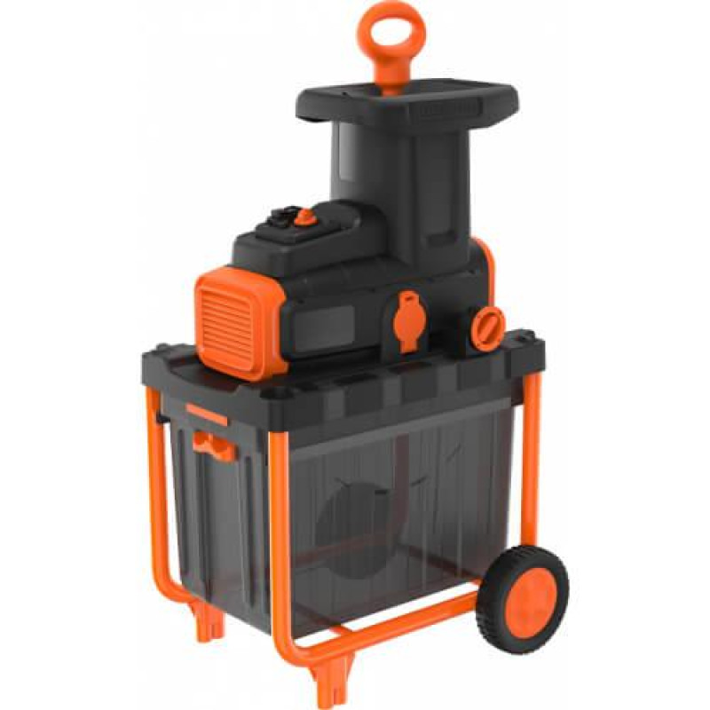 Подрібнювач електричний BLACK+DECKER BEGAS5800 потужність 2.8 кВт максимальний діаметр гілок 45 мм об'єм збірника 45 л