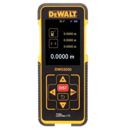 Далекомір лазерний DeWALT DW03050 діапазон 0.15 - 50 м точність +/- 1.5 мм Bluetooth витривала конструкція