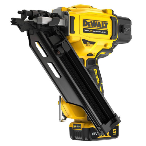 Пістолет цвяхозабивний DeWALT DCN930P2 безщітковий 18В 5 Аг вага 3.9 кг механічна робота від -20 до 50 градусів