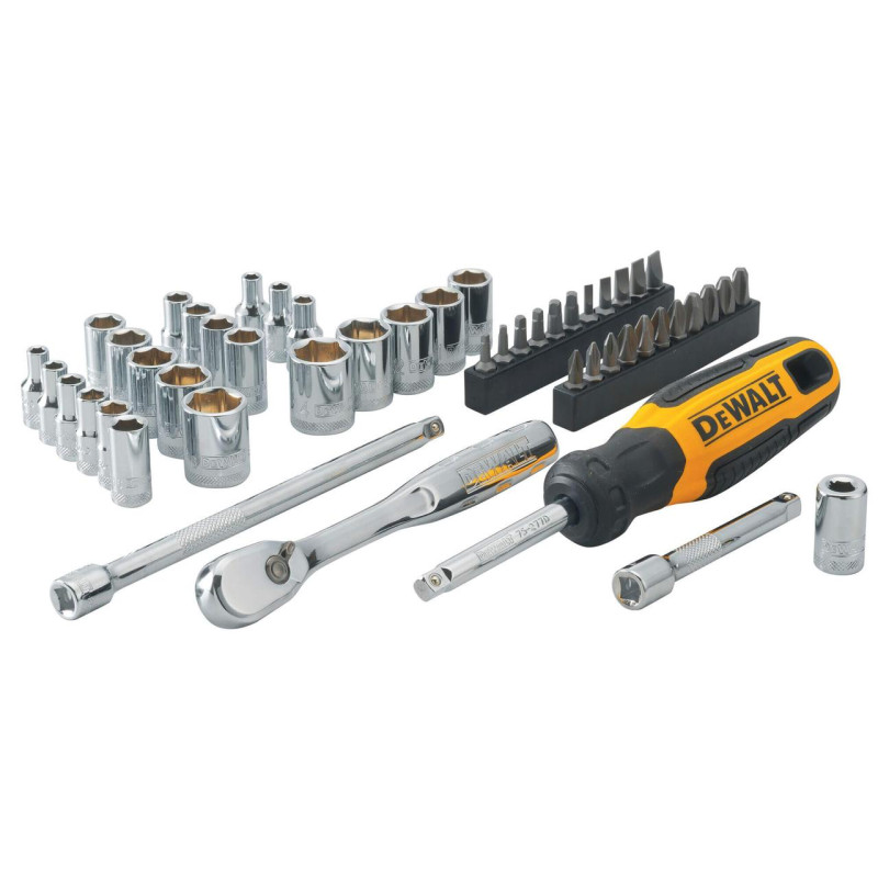 Набір головок та біт 1/4 DeWALT DWMT81610-0 50 предметів кована сталь хромоване покриття храповий механізм