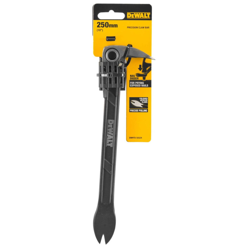 Цвяходер DeWALT DWHT0-55524 25 см з пружинної сталі кована конструкція зносостійкий для видалення цвяхів