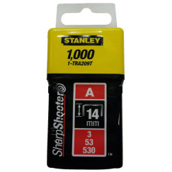 Скоби тип А STANLEY 1-TRA209T висотою 14 мм упаковка 1000 штук для ручного степлера Light Duty Скоби тип А STANLEY 1-TRA209T висотою 14 мм упаковка 1000 штук для ручного степлера Light Duty