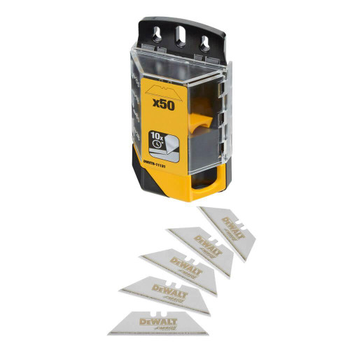 Леза трапецевідние Carbide DeWALT DWHT8-11131 довжина 62 мм товщина 0.6 мм висока міцність 50 штук в упаковці