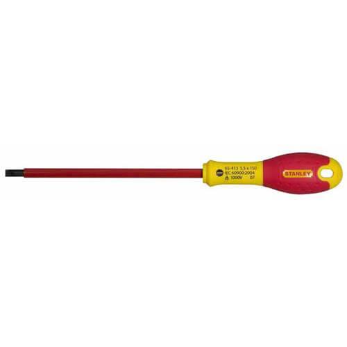 Викрутка електрика STANLEY FatMax VDE 1000V ізольована SL5.5 150 мм зі сталі в ізоляції