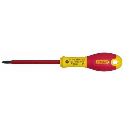 Викрутка електрика STANLEY FatMax VDE 1000V ізольована Ph1 100 мм сталь в ізоляції
