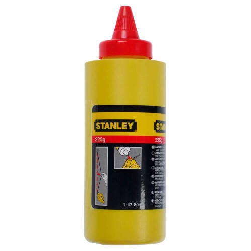 Порошок меловой STANLEY 1-47-804 червоного кольору 225 г водостійкий незмивний для зовнішніх робіт