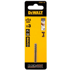 Свердло по металлу Black & Gold DeWALT DT20511 диаметр 1.5 мм длина 40 мм комплект 3 шт Свердло по металлу Black & Gold DeWALT DT20511 диаметр 1.5 мм длина 40 мм комплект 3 шт