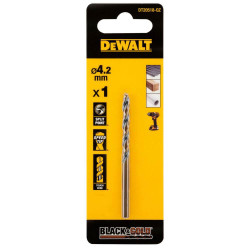 Свердло для металу Black & Gold DeWALT DT20518 діаметр 4.2 мм довжина 75 мм спіральне циліндричне Свердло для металу Black & Gold DeWALT DT20518 діаметр 4.2 мм довжина 75 мм спіральне циліндричне