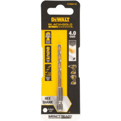 Свердло по металу DeWALT DT20604 4 мм діаметр 80 мм BLACK&GOLD швидкість сверління до 900 Н/мм² Свердло по металу DeWALT DT20604 4 мм діаметр 80 мм BLACK&GOLD швидкість сверління до 900 Н/мм²