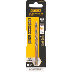 Свердло по металу DeWALT DT20608 6 мм діаметр 101.5 мм спіральне BLACK&GOLD SPEED TIP Свердло по металу DeWALT DT20608 6 мм діаметр 101.5 мм спіральне BLACK&GOLD SPEED TIP