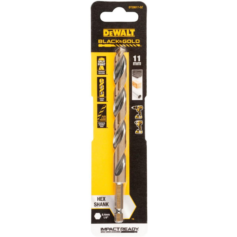 Свердло по металу DeWALT DT20617 EXTREME IMPACT 11 мм длина 144.9 мм SPEED TIP шестигранний хвостовик 1/4