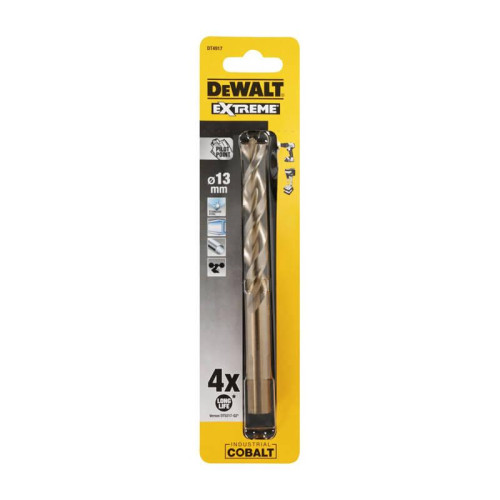 Свердло по металу DeWALT DT4917 діаметр 13 мм довжина 151 мм тип хвостовика фрезерований 3 фаски