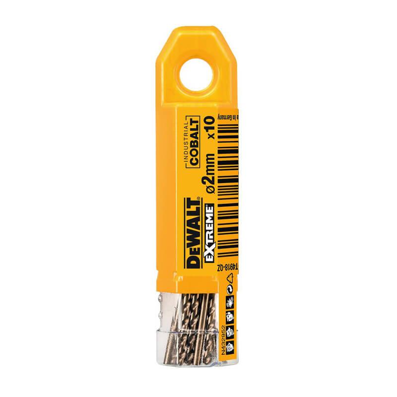 Свердло для металу DeWALT DT4918 2 мм серія EXTREME COBALT 10 штук тубус