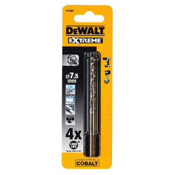 Свердло для металу DeWALT EXTREME INDUSTRIAL COBALT DT4962 діаметр 7.5 мм довжина 109 мм фрезерований хвостовик