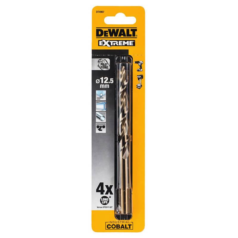 Свердло для металу DeWALT DT4967 діаметр 12.5 мм довжина 151 мм оксидне покриття фрезерований хвостовик 3 фаски