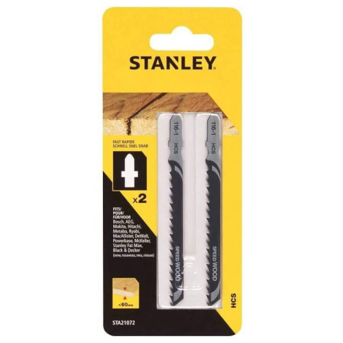 Полотно пиля для деревини STANLEY STA21072 общая длина 100 мм максимальная глибина реза 60 мм 2 шт HCS