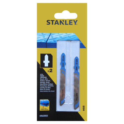 Полотно пильне для металу STANLEY STA22022 76 мм общая длина 2 мм расстояние между зубами 6 мм глибина реза