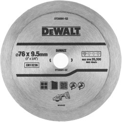 Диск алмазний DeWALT DT20591 76 мм для кераміки 10 мм товщина 1.3 мм універсальність використання Диск алмазний DeWALT DT20591 76 мм для кераміки 10 мм товщина 1.3 мм універсальність використання