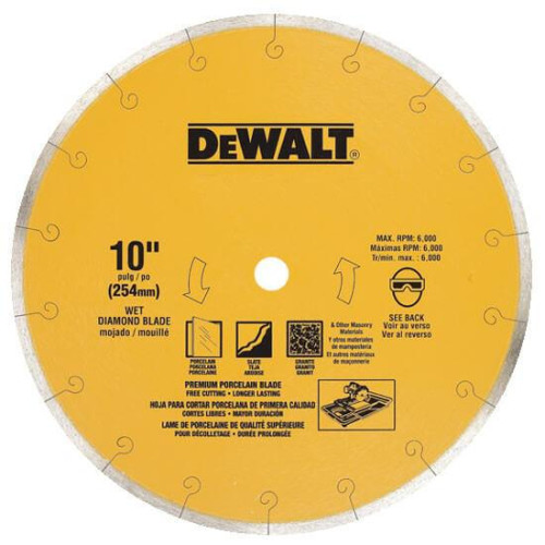 Диск алмазний DeWALT DT3734 250 мм товщина 1.6 мм висота сегментів 5 мм для керамічної плитки та граніту