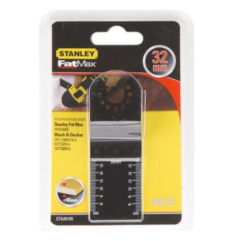 Заглибне пиляльне полотно STANLEY STA26105 40 мм ширина 32 мм для різання пластика і дерева