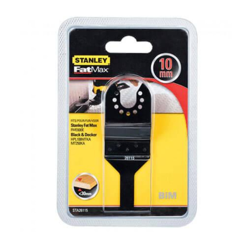 Заглибне пиляльне полотно STANLEY STA26115 довжина 30 мм ширина 10 мм для різання пластик/дерево/метал