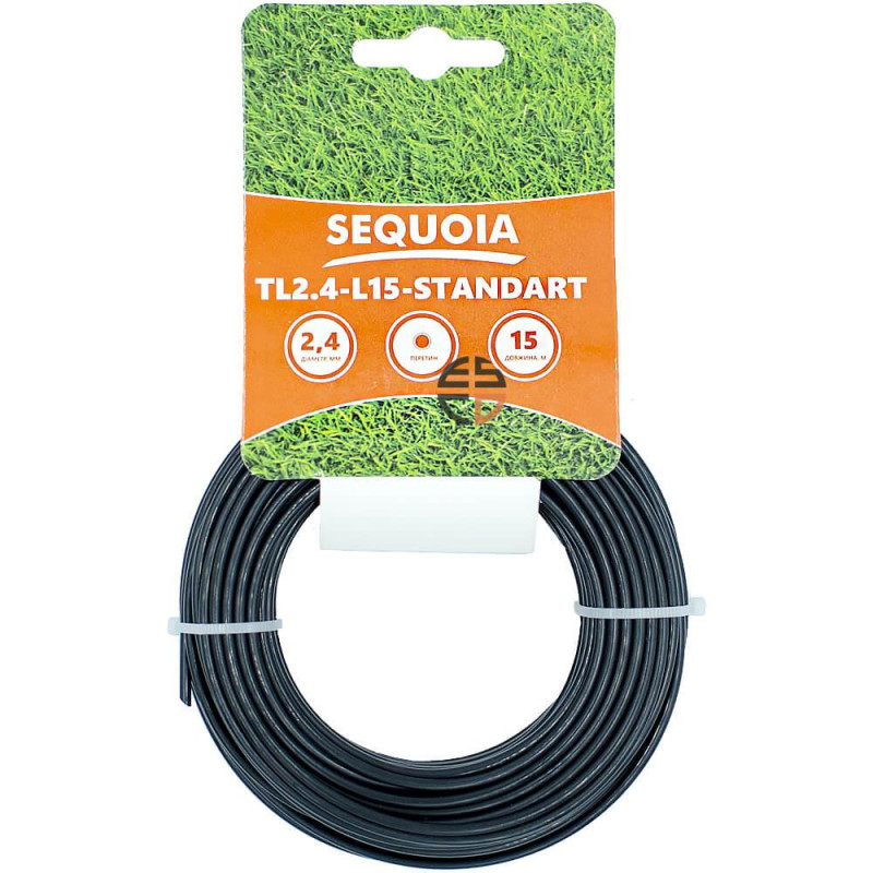 Косильна жилка SEQUOIA TL2.4-L15-Standart діаметр 2.4 мм довжина 15 м висока міцність кругла