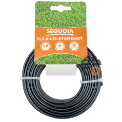 Косильна жилка SEQUOIA TL3.0-L15-Standart діаметр 3.0 мм довжина 15 м підвищена міцність еластичність Косильна жилка SEQUOIA TL3.0-L15-Standart діаметр 3.0 мм довжина 15 м підвищена міцність еластичність