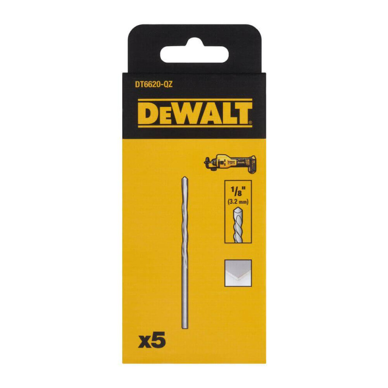 Фреза для гіпсокартону DeWALT DT6620 цанга 1/8 дюйма 5 шт. оптимизирована для роботи с гипсокартоном