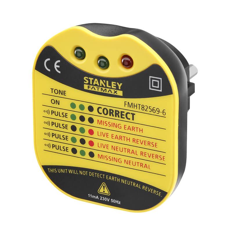 Тестер розеток STANLEY FMHT82569-6 CAT II 230 В для європейських вилок компактний та легкий дизайн