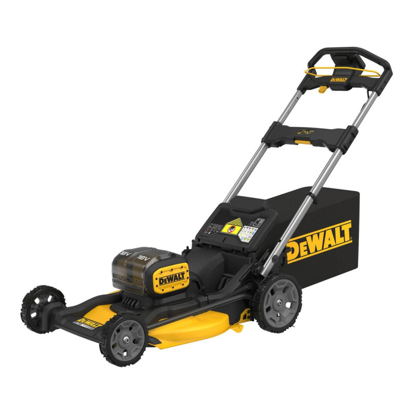 Газонокосарка DeWALT DCMWP134W2 акумуляторна безщіткова ширина косіння 53 см висота косіння 25-102 мм об'єм травозбірника 67 л