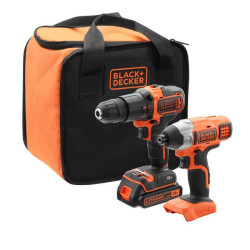 Набір інструментів BLACK+DECKER BCK21S1S акумуляторний 18 В вага 3.44 кг ударний шуруповерт гайковерт Набір інструментів BLACK+DECKER BCK21S1S акумуляторний 18 В вага 3.44 кг ударний шуруповерт гайковерт