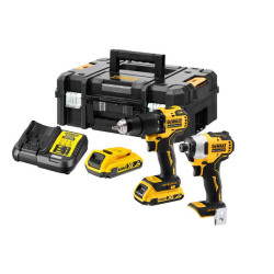 Набір інструментів DeWALT DCK2062D2T 18 В 2 Аг безщіткові дриль-шурупокрут DCD709 та DCF809 вага 5.9 кг Набір інструментів DeWALT DCK2062D2T 18 В 2 Аг безщіткові дриль-шурупокрут DCD709 та DCF809 вага 5.9 кг