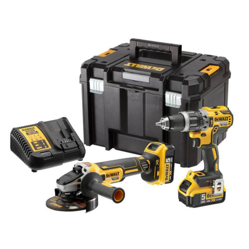 Набір акумуляторних інструментів DeWALT DCK2080P2T дриль-шурупокрут DCD796 кутова шліфувальна машина DCG405 5 Аг вага 4.2 кг