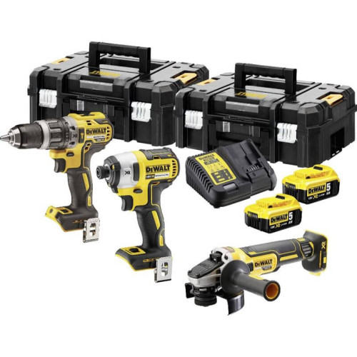 Набір інструментів DeWALT DCK384P2T безщітковий 3 в 1 акумулятор 18 В ємність 5 Аг вага 9.7 кг