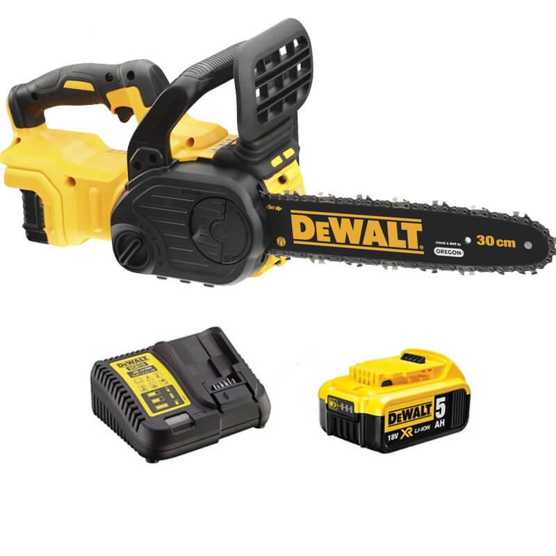 Пила ланцюгова акумуляторна DeWALT DCM565P1 18 В довжина шини 30 см вага 3.5 кг безщітковий двигун