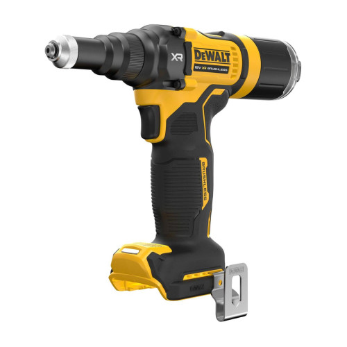 Заклепочник DeWALT DCF403NT акумуляторний безщітковий сила стяжки 10 кН диаметр аксессуара 2.4 - 4.8 мм