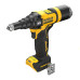 Заклепочник DeWALT DCF403NT акумуляторний безщітковий сила стяжки 10 кН диаметр аксессуара 2.4 - 4.8 мм
