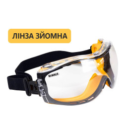 Окуляри DeWalt DPG82-11D XtraClear™ полікарбонат ToughCoat™ прозора лінза м'яке гумове уплотнення Окуляри DeWalt DPG82-11D XtraClear™ полікарбонат ToughCoat™ прозора лінза м'яке гумове уплотнення