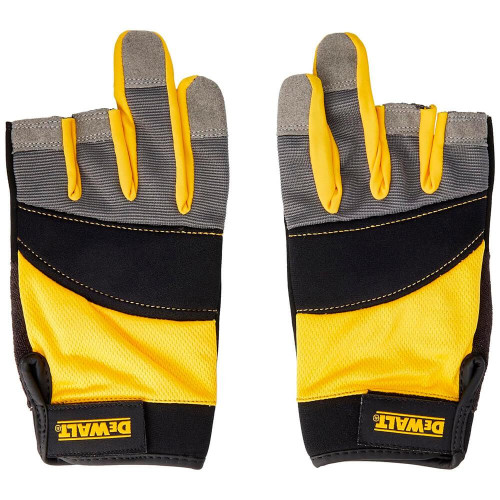 Рукавички частково відкриті DeWALT DPG214L розмір L матеріал неопрен і шкіра стійкість до розриву 4 ToughGrip™