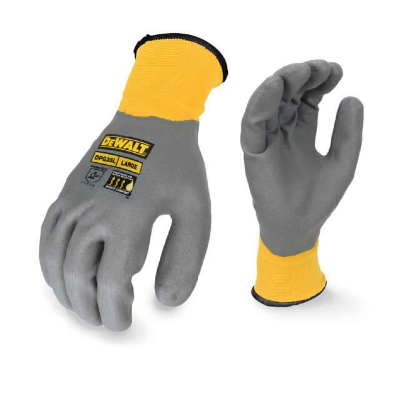 Рукавички DeWALT DPG35L розмір L/9 водонепроникні нейлоновое и нітриловое покриття откритая тильная часть