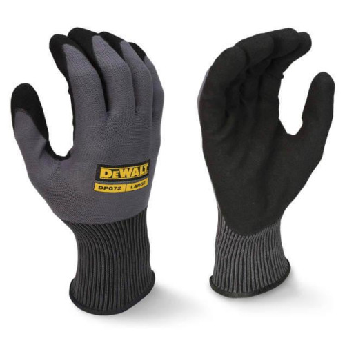 Рукавички DeWALT DPG72L нейлон нітрил розмір L/9 водонепроникні с откритой тильной частью для вентиляции