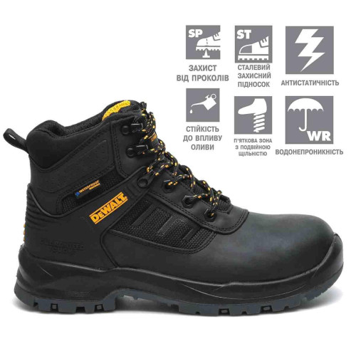 Робоче взуття DOUGLAS DeWALT DWF50232-101-9 розмір 43 клас захисту S3 WR SRC HRO водонепроникна мембрана