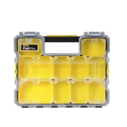 Органайзер STANLEY FATMAX SHALLOW PRO METAL LATCH вологозахисний 10 секцій розміри 446x74x357 мм ударопрочний