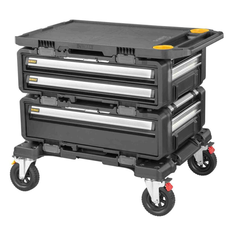 Робоча станція TOUGHSYSTEM 2.0 DXL DeWALT DWST60520-1 18 відділень надміцний поліпропілен 5-дюймові колеса