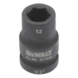 Головка ударна торцева DeWALT DT7530 12 мм посадка 1/2 дюйма профіль шестигранний підвищена міцність Головка ударна торцева DeWALT DT7530 12 мм посадка 1/2 дюйма профіль шестигранний підвищена міцність