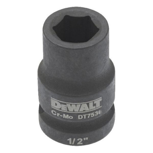 Головка ударна торцева DeWALT DT7531 розмір 13 мм шестигранний профіль посадка 1/2 дюйми серія Extreme