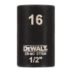 Головка торцева ударна IMPACT DeWALT DT7534 1/2″ 16 мм момент затягування 529 Hm серия Extreme Головка торцева ударна IMPACT DeWALT DT7534 1/2″ 16 мм момент затягування 529 Hm серия Extreme