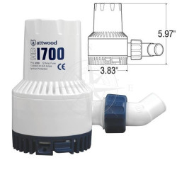 Помпа трюмна занурювальна Attwood HD-1700 12 В продуктивність 1700 гал/год 107 л/хв компактні розміри
